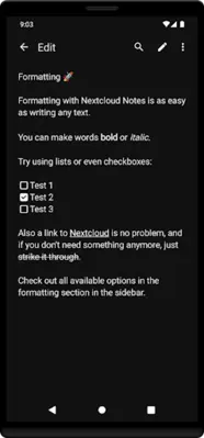Nextcloud Notes android App screenshot 1